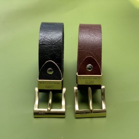 Thắt lưng nam da Latigo đầu đồng